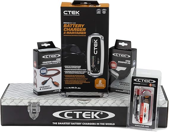 CTEK (40-206) MXS 5.0 12Volt Battery Charger Vehicle Storage Bundle