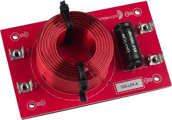 Dayton Audio 500-LPF-4 Low Pass Speaker Crossover 500 Hz 12 dB/Octave