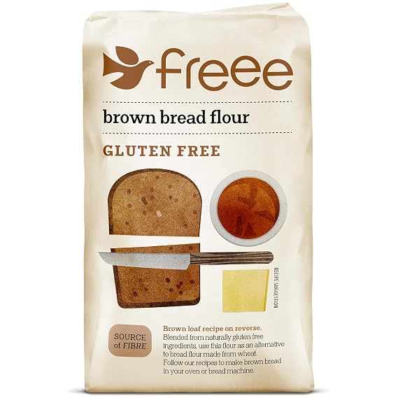freee Brown Bread Flour | Unbleached & Gluten-Free | Freshly Milled Wheat Flour for Home Bread Baking & Bread Machine | Imported from UK | 35.27 Oz (1kg)