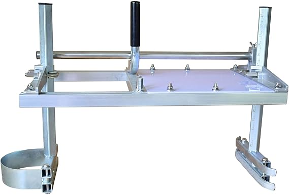 Timber Tuff Portable Sawmill 24-Inch Chainsaw Milling Attachment, Adjustable Lumber Cutting Guide for Logs and Wood Planks, TMS-24, Silver