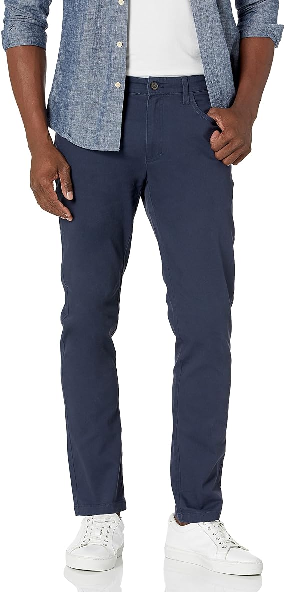Amazon Essentials Men's Skinny-Fit 5-Pocket Stretch Twill Chino Pants