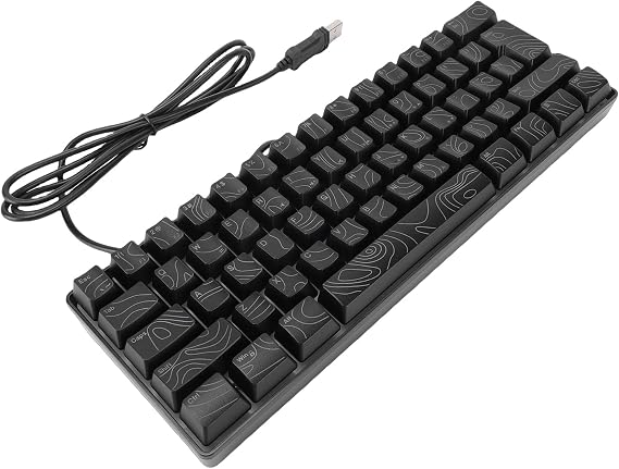 Bewinner 60% Gaming Keyboard, RGB Backlit 61 Key Compact Keyboard, Ergonomic Mechanical Office Computer Keyboards for PC (Black)