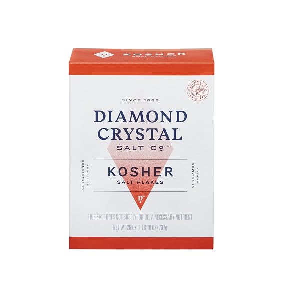 Diamond Crystal Kosher Salt Flakes - Full Flavor, No Additives - Staple for Professional Chefs and Home Cooks 26 Ounce (New Packaging)