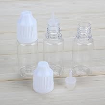 Transparent PET Empty Squeezable Dropper Bottles Eye Liquid Empty Dropper Oil Bottle(Bottle+Tip Cap+Cap) (50)