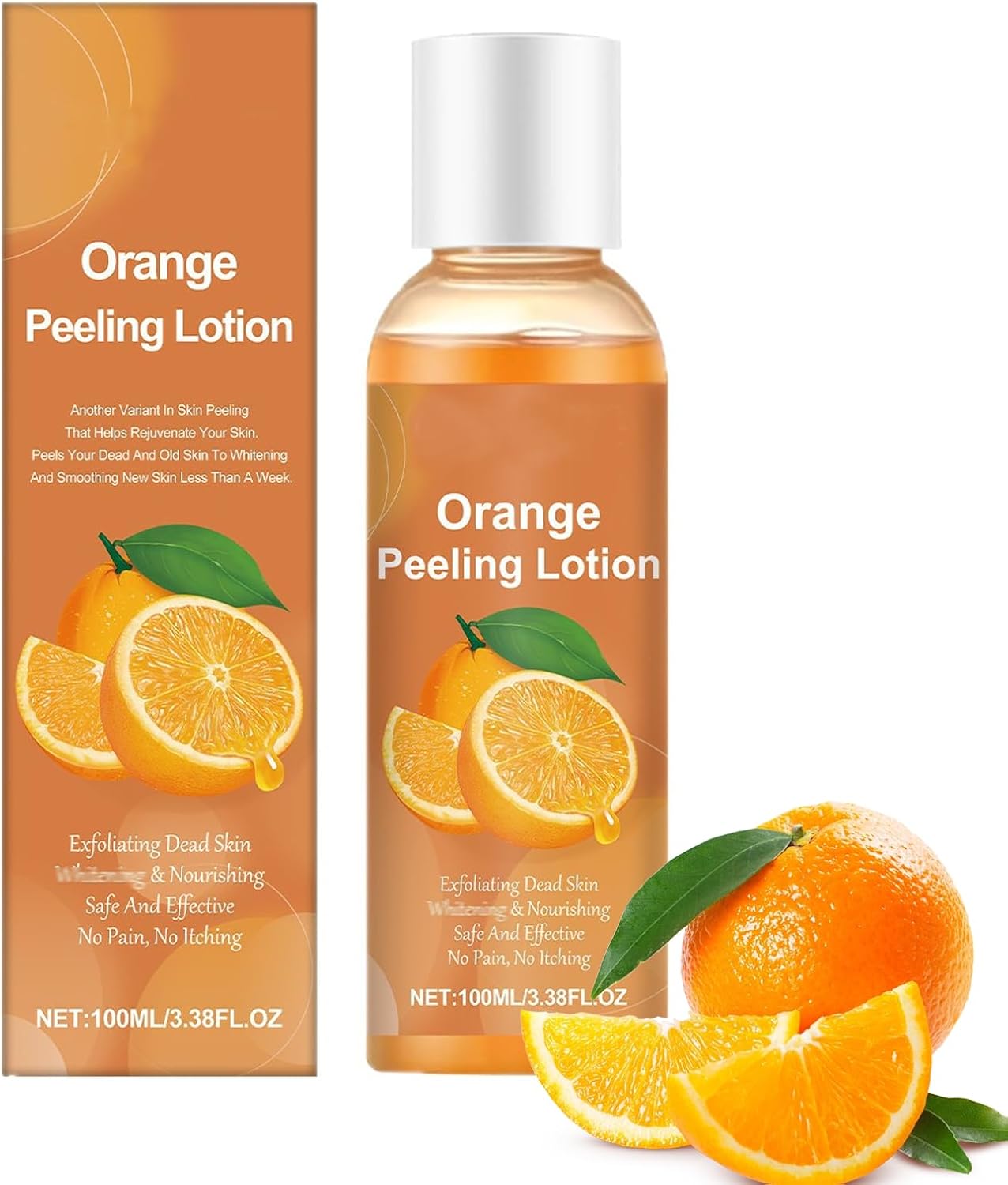 Orange Peel Exfoliating Oil,Exfoliating Body Scrub,Organic Essential Oil for Skin Renewal, Exfoliate Dead&Rough Skin,Orange Face and Body Peeling Gel,Deep Nourishing & Hydrating, Blackhead Removal