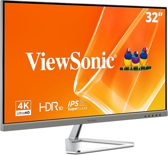 ViewSonic VX3276-4K-MHD 32 Inch 4K UHD Monitor, HDR10, HDMI, DisplayPort
