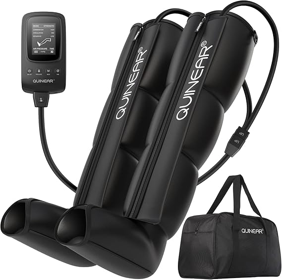 QUINEAR Air Compression Recovery System, Professional Sequential Device for Massage Therapy, Foot and Leg Recovery Boots to Improve Circulation for Athletes, FSA-HSA Eligible (Small)