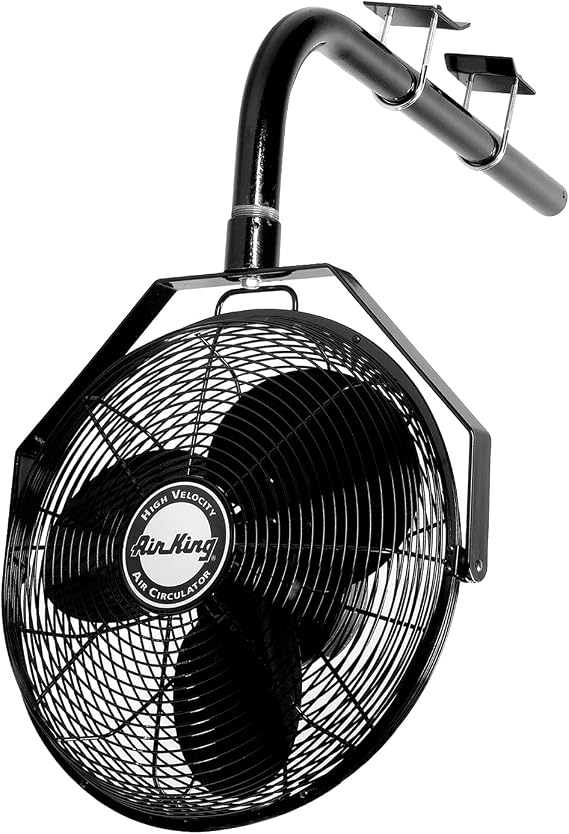 Air King 9618 18-Inch 1/6-Horsepower Industrial Grade I-Beam Mount Fan with 3,190-CFM, Black Finish