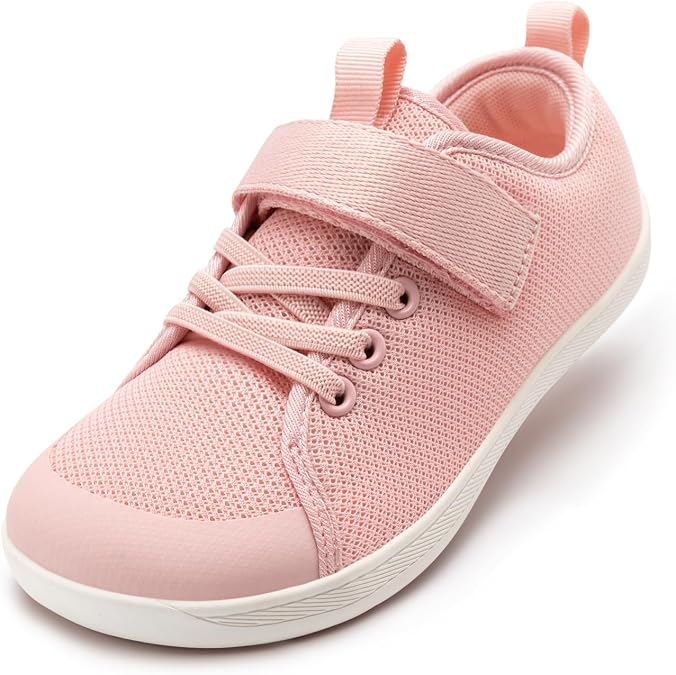 Rihero Kids Barefoot Shoes Boys Girls Wide Toe Box Walking Shoes Breathable Toddler Little Big Kid Sneakers
