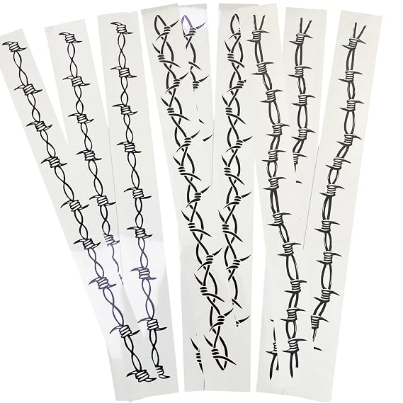 Barbed Wire Temporary Tattoo Large Barb Wire Arm Tattoos