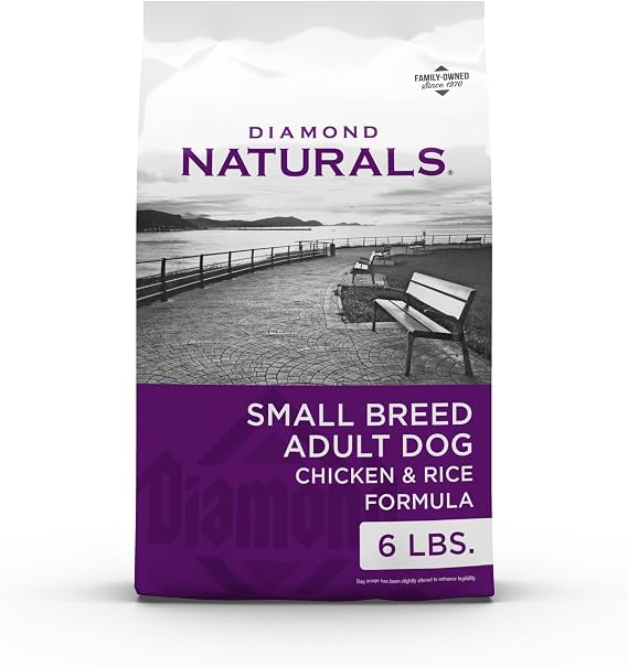 Diamond Naturals Small Breed Adult Dry Dog Food, Chicken & Rice, 6lb