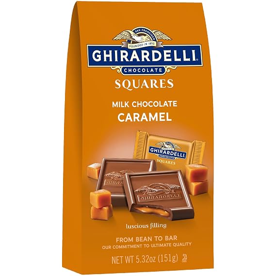 Ghirardelli Milk Chocolate Caramel Squares, 5.32 oz Bag