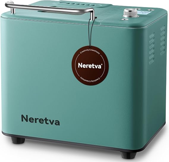 Neretva 20-in-1 2LB Bread Maker Metal Bread Machine with Dual Heater, Green