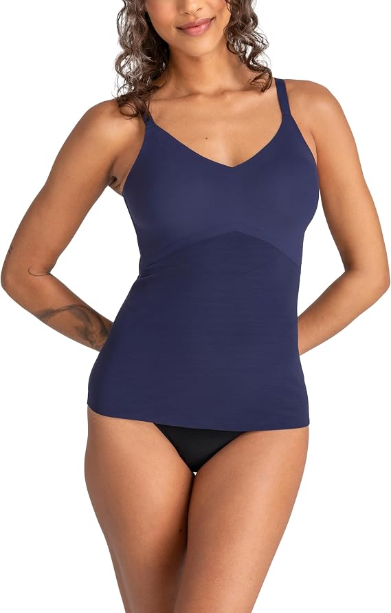 HONEYLOVE Shapewear for Women - LiftWear Cami With Built In Bra - Shaping Top for Tummy Control