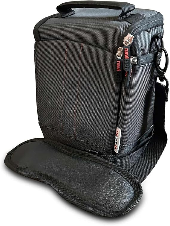 Navitech Black Protective Portable Handheld Binocular Case and Travel Bag Compatible with The Minox HG 8x43 Binoculars