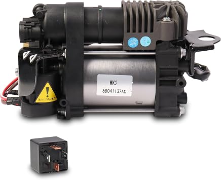 KUIPERAUTO 68204730AB 68041137AF Air Suspension Compressor Pump Compatible with 2013-2018 Dodge Ram 1500 Compatible with 2011-2016 Jeep Grand Cherokee WK2