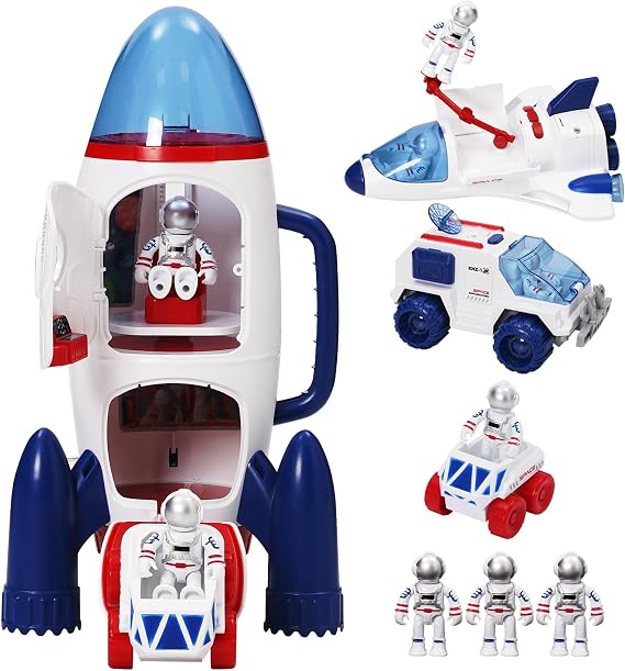 Spaceship Toy Set for Boys Girls, Astro Venture Playset | Astronauts, Figure, Rocket, Rover, Shuttle, Astro, Venture, Playset, indoor play, role play, learning, imaginative