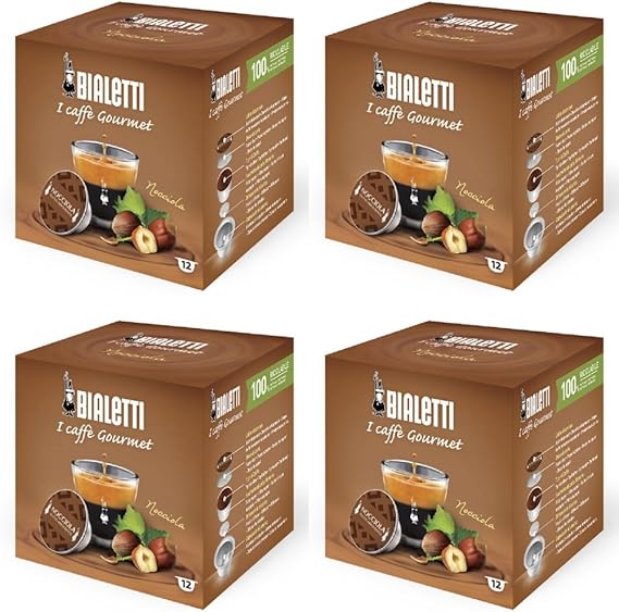 Bialetti Hazelnut Espresso Capsules, 48 Count