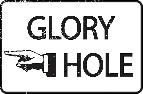 Toothsome Studios Glory Hole 12" x 8" Funny Tin Sign Garage Hallway Game Room Man Cave College Dorm Wall Decor