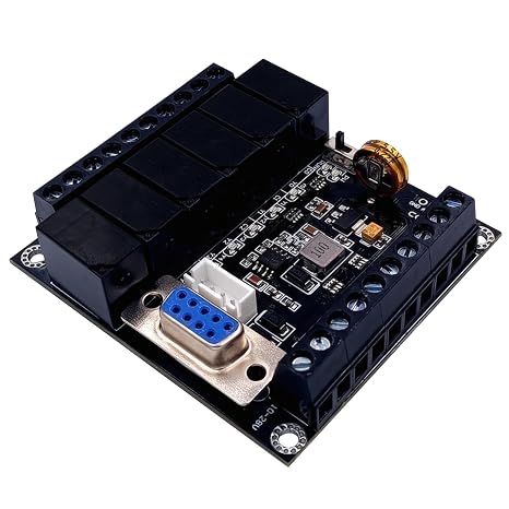 Plc Controller Fx1N-14Mr, 8-Channel Relay Module Expansion, Industrial Grade Mcu, 32-Bit Cpu For High Speed, Programmable Logic Controller With Gx Programming, And Real-Time System Monitoring