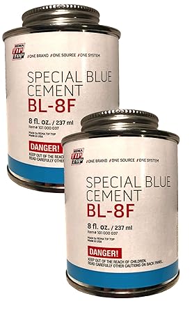 Rema Tip Top Special Blue Cement BL-8F Rubber Bonding Can - (8 fl. oz. / 237 ml), (2 Cans)