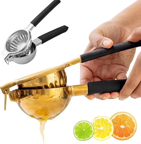 A Bar Above Hand Press Juicer for Cocktails, Heavy Duty, Gold Finish