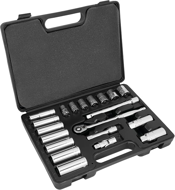 Performance Tool W38911 20-Piece 3/8 in. Drive SAE Socket Set