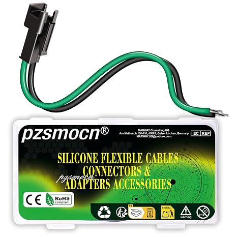 20Pieces JST SM 2.5mm 2 Pin 20AWG Silicone Connector Kit 20cm Set