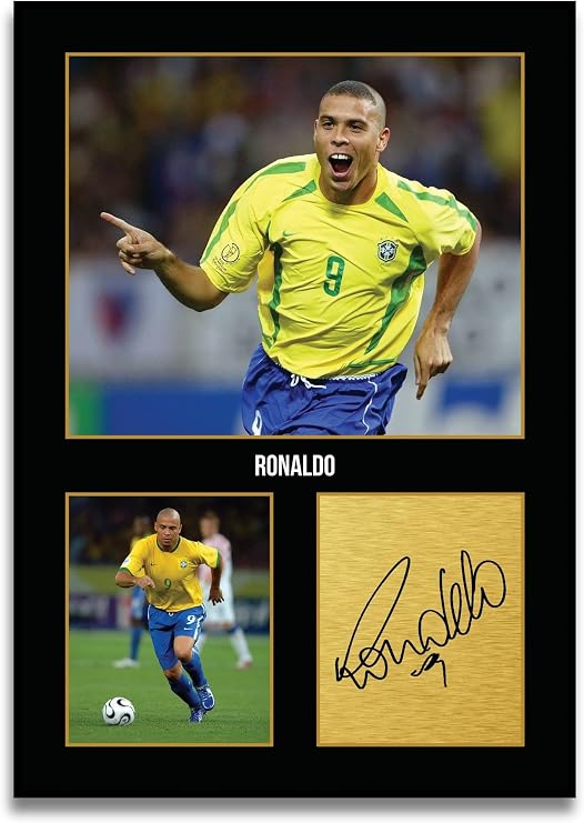 HWC Trading Ronaldo Brazil Gifts Printed Signed Autograph Picture for Football Fans and Supporters (ID-004455) - A4 Print Only