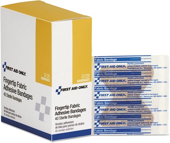 First Aid Only - G126 Fingertip Fabric Bandage, 40 Count