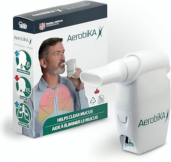 Aerobika OPEP Natural Phlegm and Mucus Clearance Device - Lung Exercise Therapy Unblocks and Expands Airways Helping to Improve Breathing and Reduce Cough