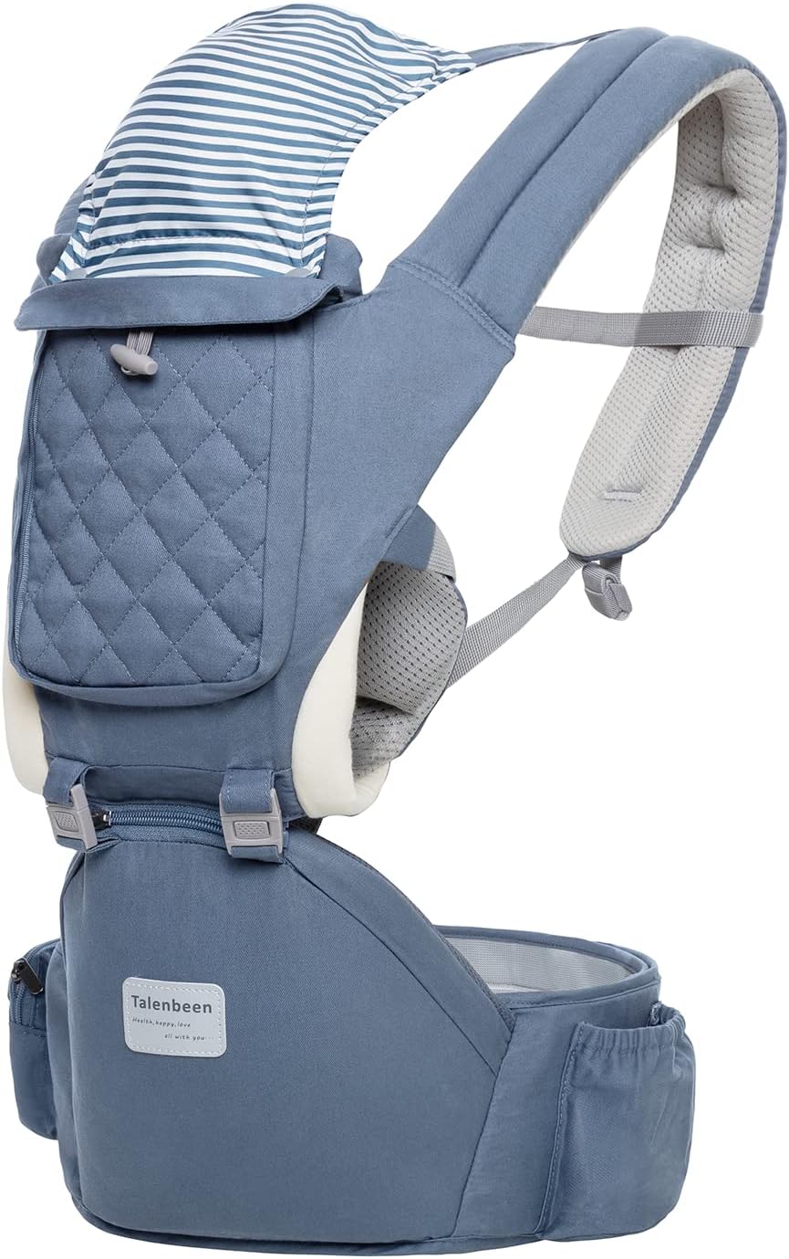Baby Carrier 6-in-1 Newborn to Toddler, Baby Carrier with Hip Seat Lumbar Support 7-41 lbs, Baby Soft Carrier for All Seasons & Positions, Adjustable Size for Shopping Hiking Travelling