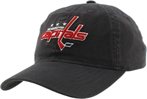 ZHATS NHL Unisex-Adult NHL Officially Licensed Adjustable Hat Scholarship Icon Charcoal