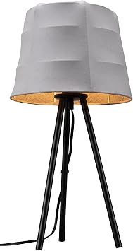 Zuo Mozzi Table Lamp Gray & Black, Gray Table Lamp, Modern Style, Steel, Lighting Table Lamps, 11.8" W x 11.8" D x 22.4" H