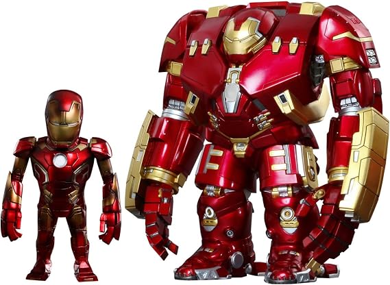 Hot Toys Avengers Age of Ultron Artist Mix Bobble Heads Hulkbuster and Battle Damaged Iron Man 20cm
