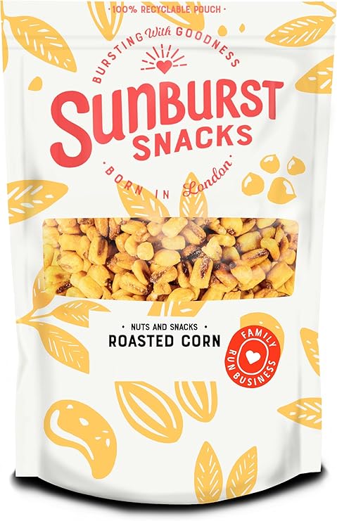 Sunburst Snacks Corn Roasted &amp; Salted, Toasted Crunchy Corn Nut, Vegan &amp; Gluten Free, Resealable and Recyclable Pouch, 1kg