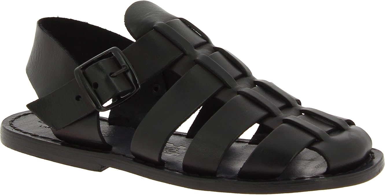 Hand Made Mens Sandals in Vintage Cuir Genuine Leather Crafted in Italy