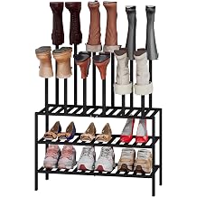 kiplant Tall Boot Rack Organizer - Bamboo Wood Boot Rack Shoe Rack for Entryway & Closet, Holds 6 Pair Tall Boots