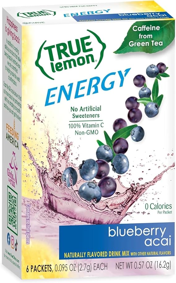 True Lemon Energy Blueberry Acai Drink Mix 0.57oz