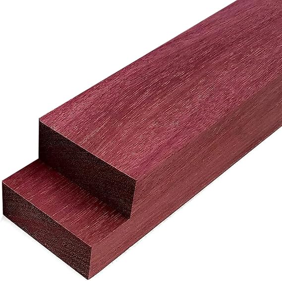 4 Pieces Purpleheart Exotic Hardwood Lumber Boards 3/4" x 2" x 24" | Kiln-Dried Wood for Crafting, Turning & Woodworking Projects by Exotic Wood Zone