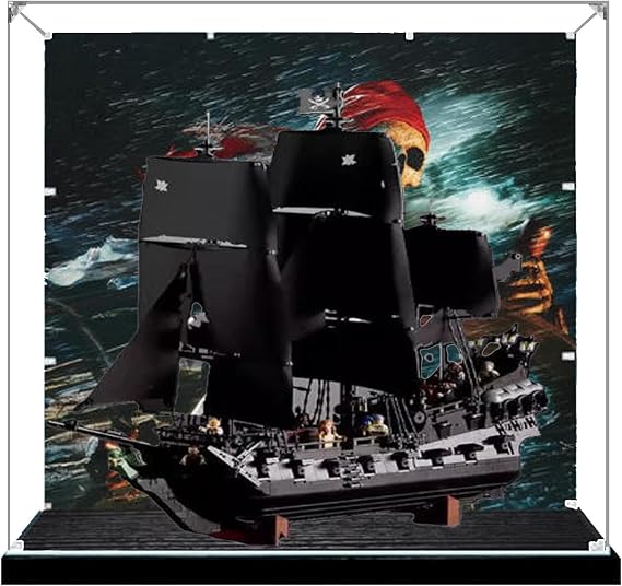 Transparent Acrylic Display Case for Lego 10365 Pirate Ship Model, Clear Box, Storage Box, Dustproof Box (Model not Included) (Background-6)