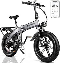 Electric Bike for Adults 1200W Peak Motor 30MPH 60 Miles 48V 15AH 720WH Battery Folding Electric Bike 20 Inch Fat Tire Ebike Foldable Ebikes for Adults Electric Bicycle with UL 2849 Certified