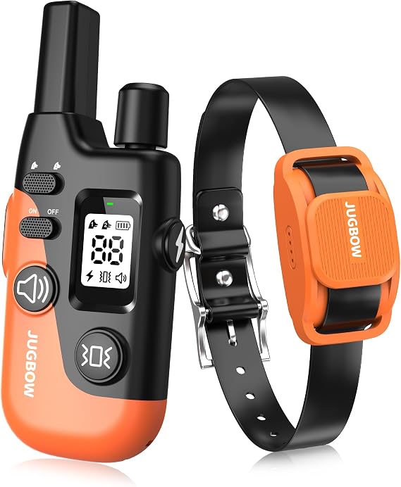 Dog Training Collar - 4200FT Remote Dog Collar for Small Medium Large Dogs, LED Light Electric Collar with Beep/Safe Static/Vibration Modes, IPX8 Waterproof Rechargeable Ecollar(Orange)