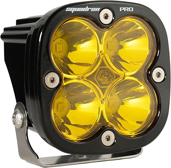 Baja Designs Squadron Pro Black LED Light Pod (Spot; Amber)