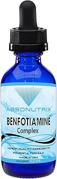 Benfotiamine Complex 300 mg, 4 Fl Oz Bottle, 200 Servings, High Bioavailability, Potent Ingredients, Quick Absorption, Cruelty-Free, Non-GMO, Third-Party Tested, GMP-Certified, Made in USA