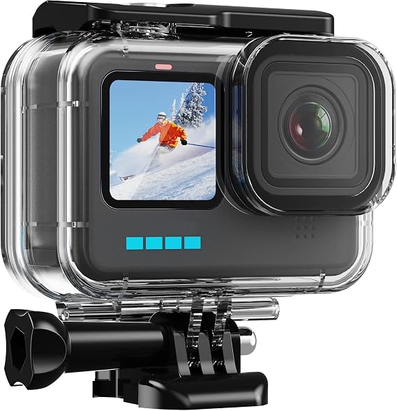 HONGDAK 196ft/60m Waterproof Housing Case for GoPro Hero 13 12 11 10 9Black