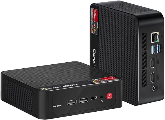 Beelink SER5 MAX Mini Pc,AMD Ryzen 7 7735U(up to 4.75GHz,8C/16T),Mini Computer with 24GB LPDDR5/500GB M.2 PCle x4 SSD,Support Triple Display/2.5G LAN/WiFi 6/BT5.4