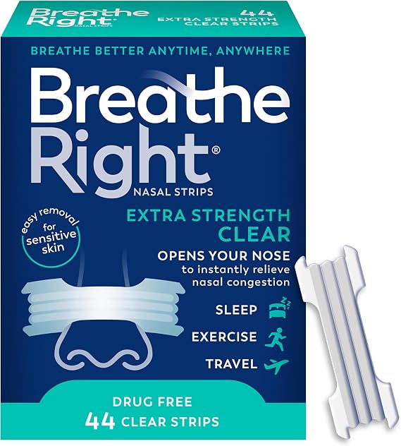 Breathe Right Nasal Strips, Relieves Nasal Congestion, Extra Strength Clear