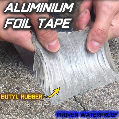 Super Waterproof Tape Butyl Rubber Aluminium Foil Tape 5M