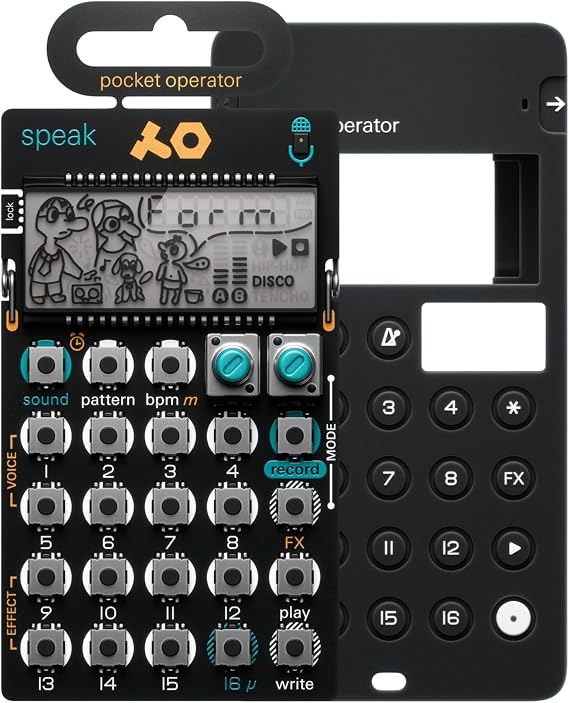 teenage engineering Pocket Operator PO-35 Speak and CA-X Silicon Pro-Case Black Bundle